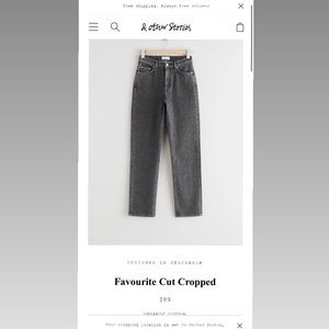 light black wash & other stories jeans